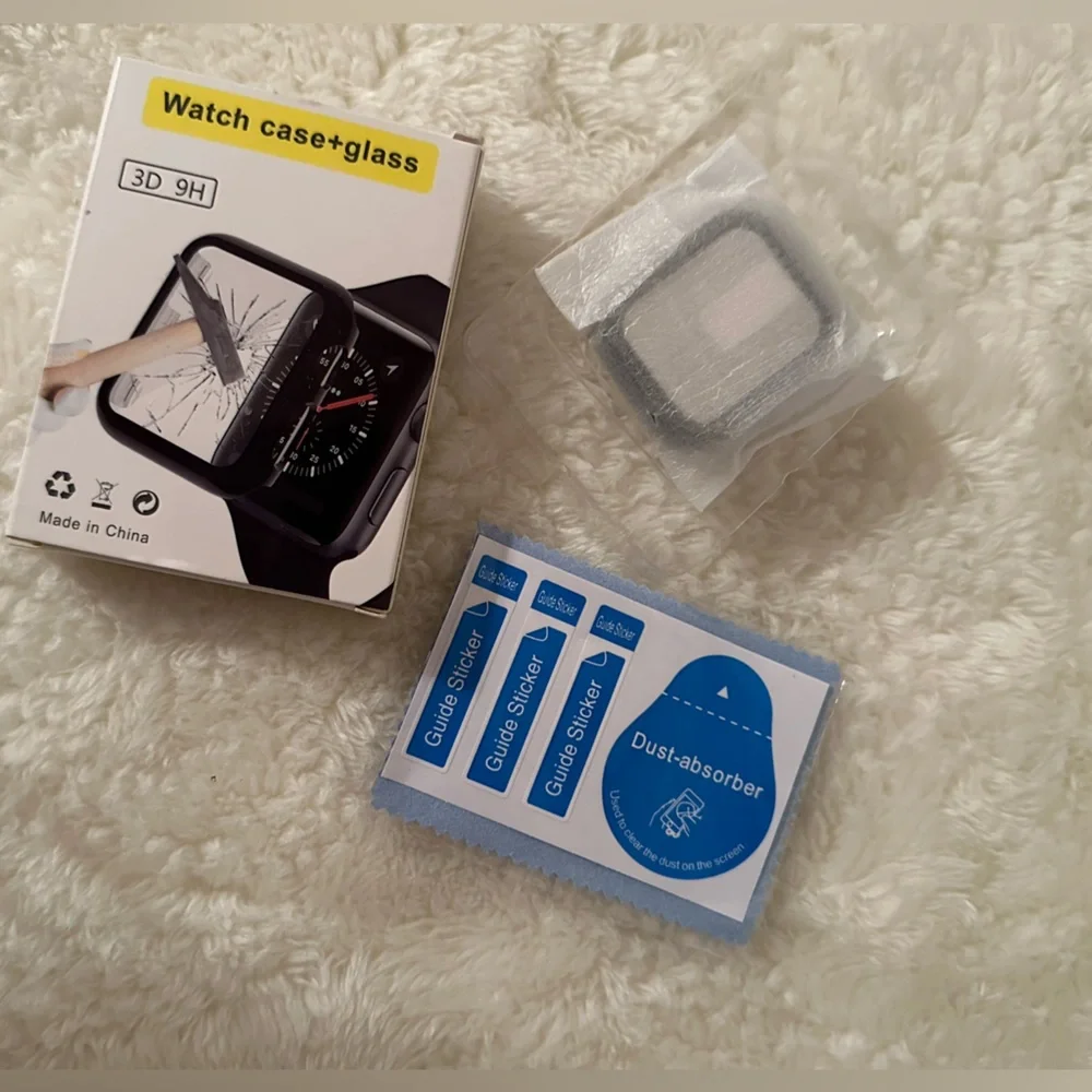 🆕 Watch Case + Glass Black/Clear